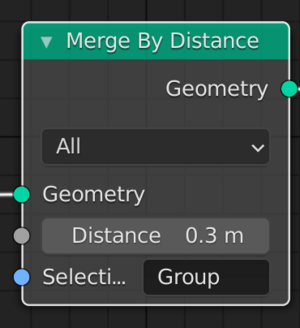 Merge by Distance node