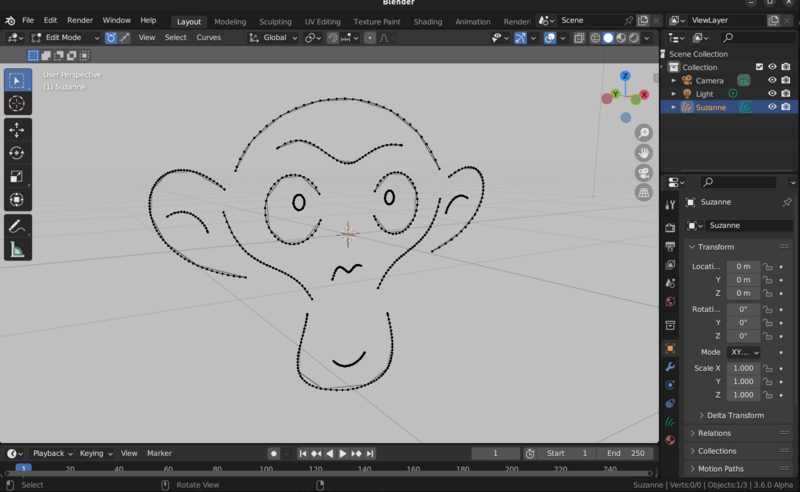 File:Screenshot of the Grease Pencil Suzanne as Hair Curves.png